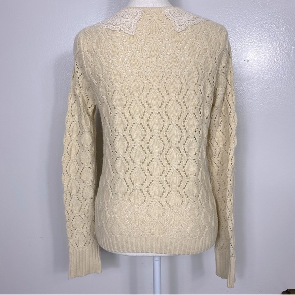 Anthropologie | Freeway angora/acrylic crochet & lace cardigan - Picture 2 of 9